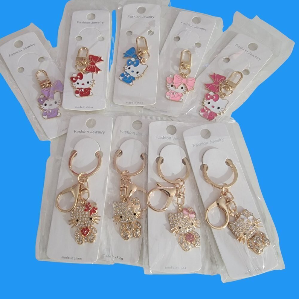 Hello Kitty Assorted Charm Key Rings Bag Candy Jewelry Keychain NWT